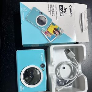 Canon Ivy CLIQ 2 Instant Camera Printer, Mini Photo Printer, Turquoise (Matte)